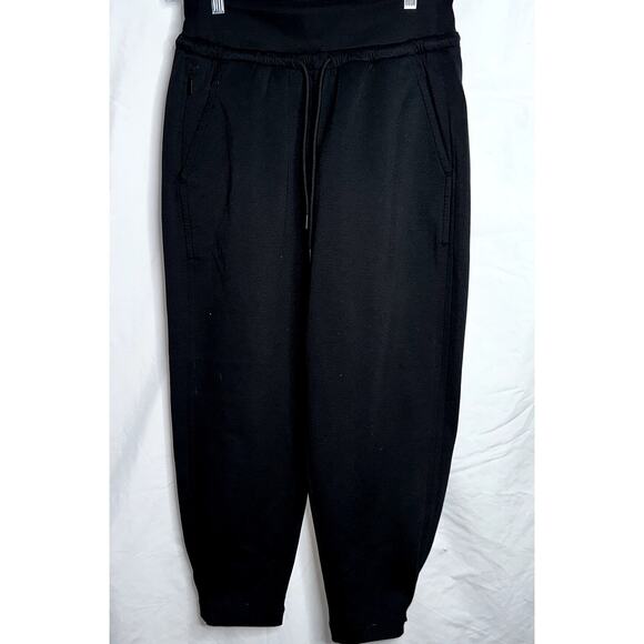 Athleta Womens Size Small Black Drawstring Elastic Waist Zippered Pocket Joggers - Picture 1 of 7
